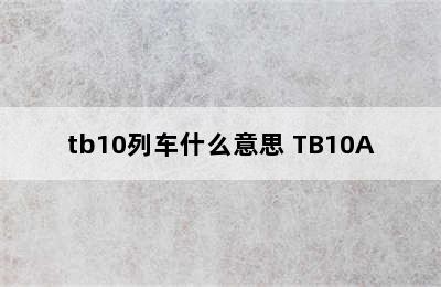 tb10列车什么意思 TB10A